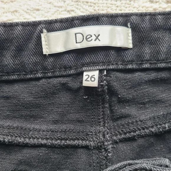 Dex, Distressed Cutoffs with Peekaboo Rose Embroidered Pockets. - Picture 4 of 8